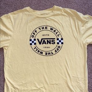 Vans pale yellow tshirt